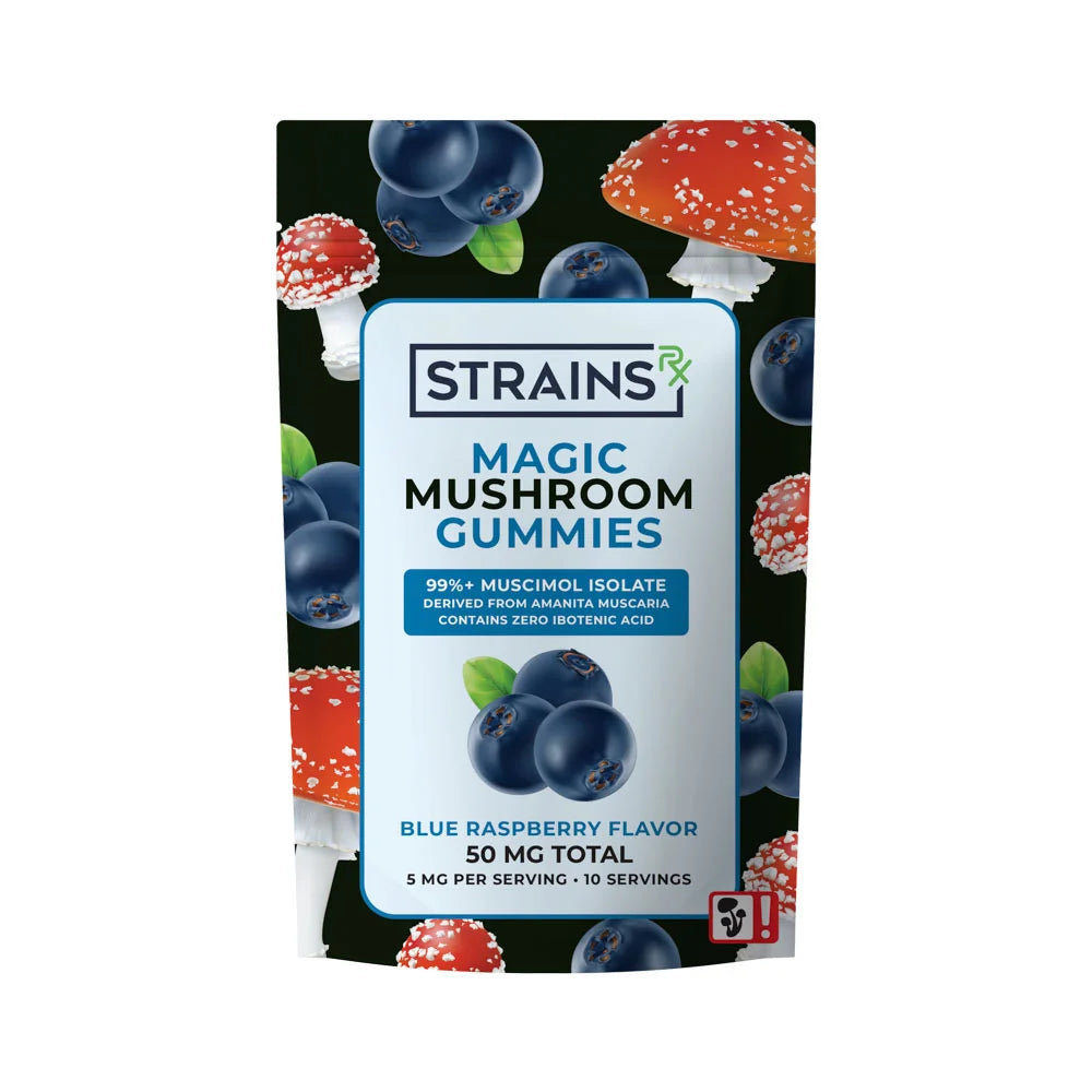 STRAINS RX Magic Mushroom Gummies Blue Raspberry