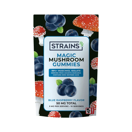 STRAINS RX Magic Mushroom Gummies Blue Raspberry